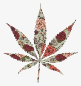 #mariguana #maryjane #rosas #hierba #toque - Weed Leaf, HD Png Download, Free Download