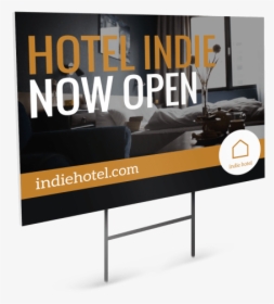 Hotel Now Open Yard Sign Template Preview - Billboard, HD Png Download, Free Download