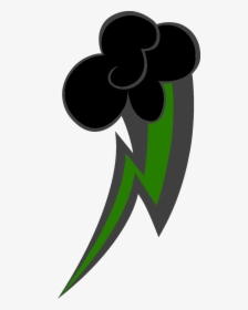 Black Lightning Bolt Png - Cutie Mark Mlp Rainbow Dash Green, Transparent Png, Free Download