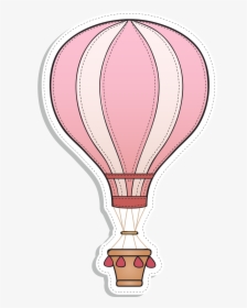 Hot Air Balloon - Pink Hot Air Balloon Clip Art, HD Png Download, Free Download