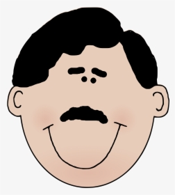 Emotion,human Behavior,head - Man Face With Mustache Clipart, HD Png Download, Free Download