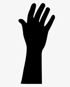 Raised Hands At Getdrawings - Hand Reaching Up Silhouette, HD Png Download, Free Download