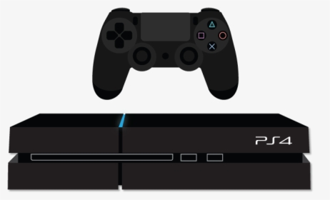 Ps4 And Controller Illustration Controller Console - Playstation 4, HD Png Download, Free Download