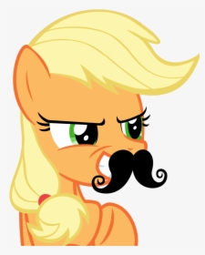 Applejack, Artist Needed, Facial Hair, Moustache, Pony, - Little Pony Friendship Is Magic, HD Png Download, Free Download