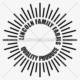 Clip Art Around Circle Template Production - Circle With Rays, HD Png Download, Free Download