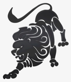 Leo Zodiac Png - Leo Horoscope Black And White, Transparent Png, Free Download
