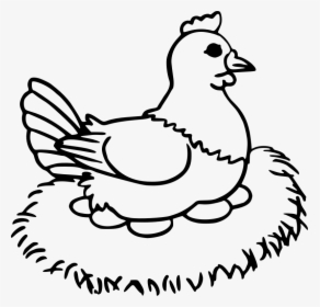 Transparent Hen Png - Hen Laying Eggs Drawing, Png Download, Free Download