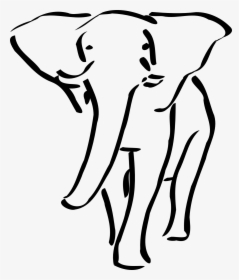 Hippo Clipart Black And White - Elephant Clip Art, HD Png Download, Free Download