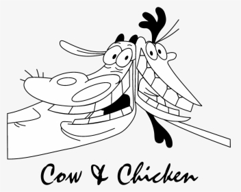 Cow And Chicken Drawing, HD Png Download, Free Download