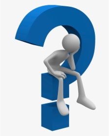 Question Mark Bracket Clip Art - Man Sitting On Question Mark, HD Png Download, Free Download