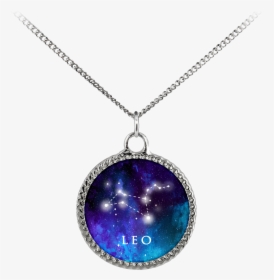 Leo Zodiac Sign Starry Night Blue Silver Plated And - Alliance Logo World Of Warcraft, HD Png Download, Free Download