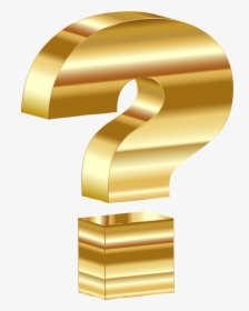 Gold 3d Question Mark Clip Arts - Question Mark Gold Png, Transparent Png, Free Download