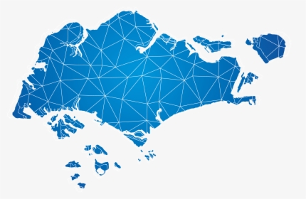 Blue Map Singapore Of Photography Royalty-free Vector - Singapore Map Grey, HD Png Download, Free Download