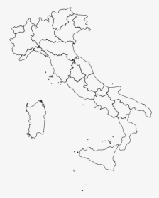 Maps Vector Trail - Italy Map Outline Regions, HD Png Download, Free Download