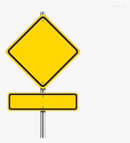 Blank Construction Sign Png Clipart - Blank Road Sign Clipart, Transparent Png, Free Download