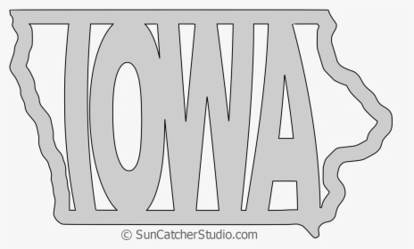 Iowa Map Shape Text, Outline Scalable Vector Graphic - Shoot Rifle, HD Png Download, Free Download