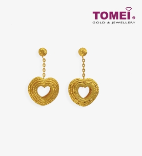 Tomei Yellow Gold 916 Earrings - Tomei Jewellery, HD Png Download, Free Download