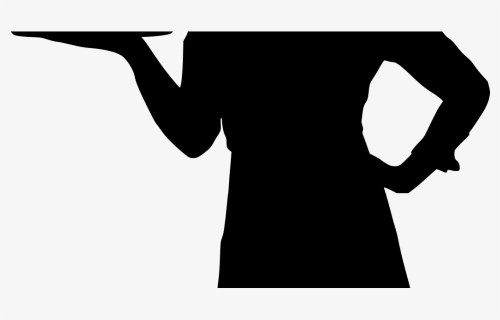 Transparent Waiter Silhouette Png - Waitress Silhouette, Png Download, Free Download