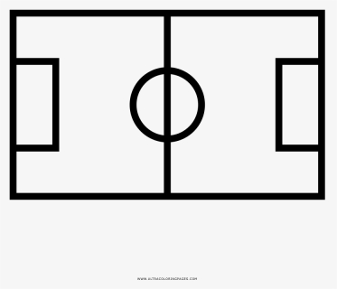 Football Field Coloring Pages With Page Ultra - Football Pitch, HD Png Download, Free Download