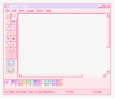 #paint #windowspaint #windows95 #vaporwave #pink #pinkasthetic - Windows 95 Paint Pink, HD Png Download, Free Download