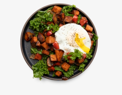 Over Easy Sweet Potato Hash - Fried Egg, HD Png Download, Free Download