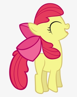 Apple Bloom, Happy, Jumping, Open Mouth, Safe, Simple - My Little Pony Apple Bloom Jumping, HD Png Download, Free Download