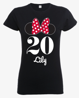 Official Disney Minnie Mouse Bow & Ears Womens Personalised - Camisetas Para El Dia De La Madre, HD Png Download, Free Download