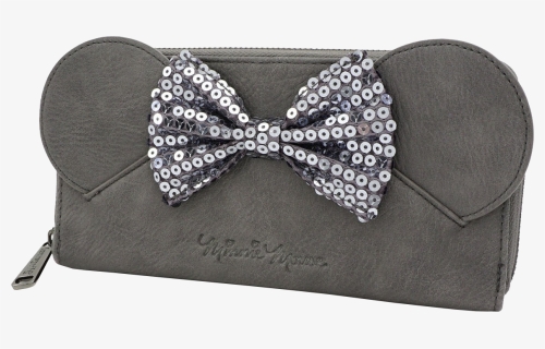 Minnie Mouse Grey With Sequin Bow - Handbag, HD Png Download, Free Download