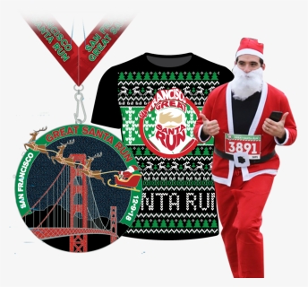 Santa Run Swag , Png Download - Flocon De Neige Tricot, Transparent Png, Free Download
