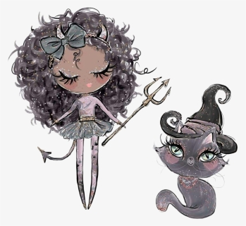 #watercolor #halloween #costume #shedevil #devil #witch - Cartoon, HD Png Download, Free Download