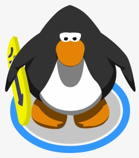 Yellow Arrow Wakeboard Ig - Club Penguin Penguin Model, HD Png Download, Free Download