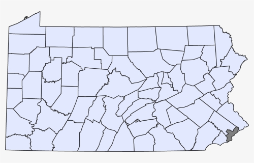 Map - Blank Pennsylvania County Map, HD Png Download, Free Download