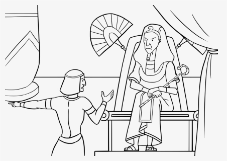 Praying Hands Emoji - Moses And Pharaoh Coloring Page, HD Png Download, Free Download