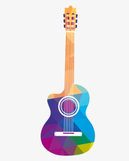 Cuatro Tiple Ukulele Guitar Acoustic Hand-painted Clipart - Free Png Acoustic Guitar, Transparent Png, Free Download