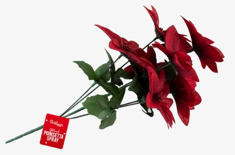 Christmas Glittered Poinsettia Spray - Lobelia, HD Png Download, Free Download