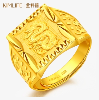 Gold Rifian Gold Ring Men"s Relief Dragon Ring Domineering - Gold Ring For Men New Models, HD Png Download, Free Download