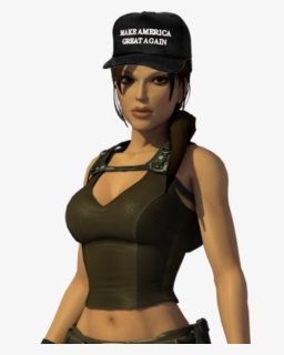 Makeamerica Greatagain Lara Croft Clothing Undergarment, HD Png Download, Free Download