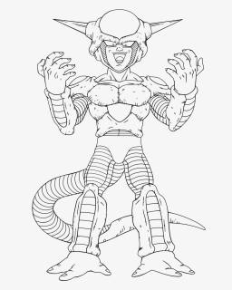 Collection Of Free Forms Drawing Line - Dragon Ball Frieza Drawing, HD Png  Download - kindpng