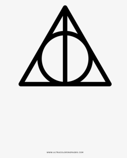Deathly Hallows Coloring Page - Deathly Hallows Symbol Png, Transparent Png, Free Download