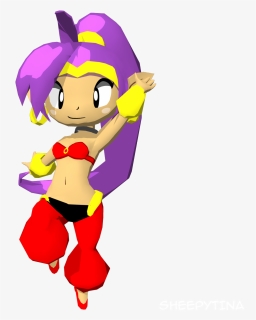 Here"s My Low-poly Shantae Model, The Protagonist Of - Shantae: 1/2 Genie Hero, HD Png Download, Free Download