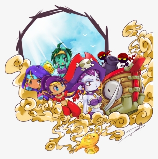 Shantae, Sky, Rottytops, Risky Boots - Shantae Vs Risky Boots, HD Png Download, Free Download