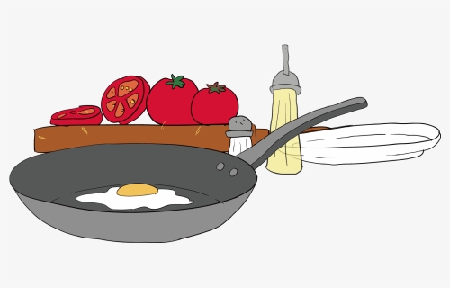Fries Vector Frying Pan - Fried Egg, HD Png Download, Free Download