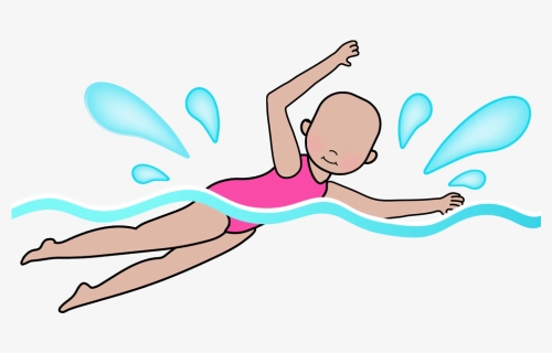 Clipart Girl Swimming - Girl Swimming Png, Transparent Png, Free Download