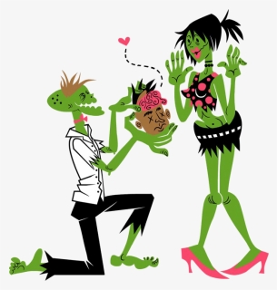 Art Courtesy Of Http - Zombies In Love, HD Png Download, Free Download