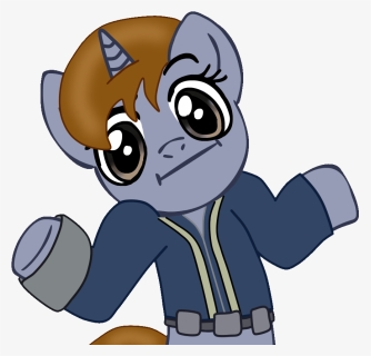Fe Littlepip Shrug ) - Fallout Equestria Project Horizons - Pinkie Pie Shrug Png, Transparent Png, Free Download