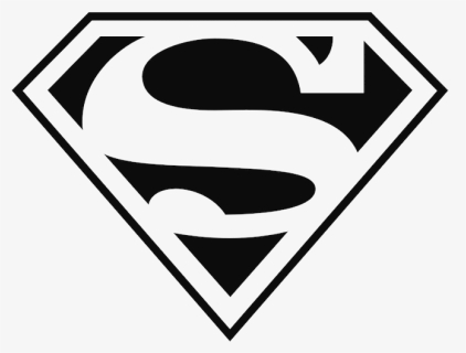 Superman Logo Home Black And - Black And White Logo, HD Png Download, Free Download