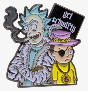 Get Schwifty Rick & Morty Enamel Pin - Rick And Morty Rick Get Schwifty, HD Png Download, Free Download