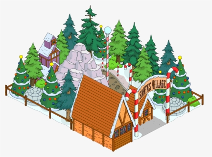 Christmas Village Png Clipart - Santa Christmas Village Simpsons, Transparent Png, Free Download