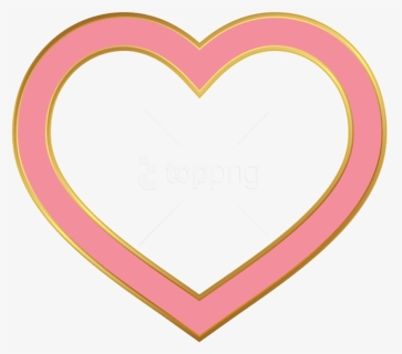 Free Png Heart Border Pink Png Images Transparent - Heart With Border, Png Download, Free Download
