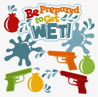 Fight Clipart Watergun - Water Gun Fight Clipart, HD Png Download, Free Download